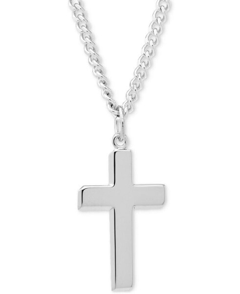 Macy's simple Cross Pendant Necklace in Sterling Silver