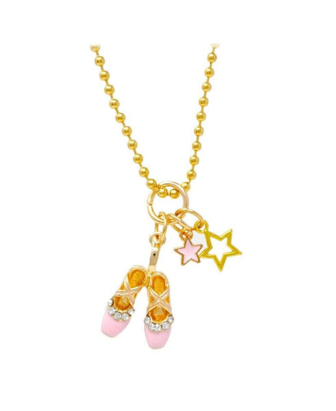 ZOMI GEMS ballet Slippers Gold Necklace for Girls