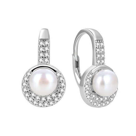 Серьги Beneto Glittering silver  with real pearls AGUC2152PL