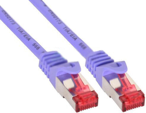InLine Patch Cable S/FTP PiMF Cat.6 250MHz PVC copper purple 20m