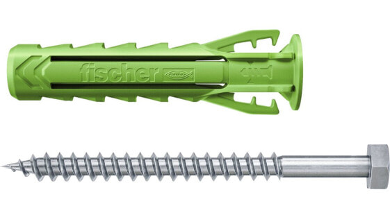 fischer 567867 - Screw & wall plug kit - Autoclaved aerated concrete - Brick - Concrete - Gypsum block - Masonry - Green - Germany - 1 cm - 50 mm