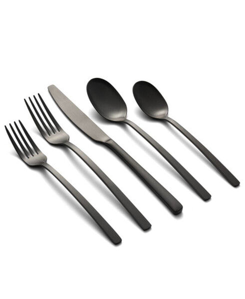 Beacon Black Satin 20-Piece Flatware Set, Service for 4