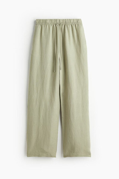 Linen-blend Pull-on Pants