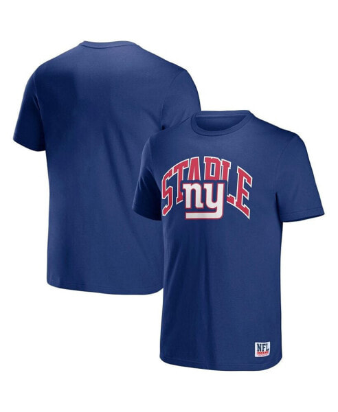 Men's NFL X Staple Blue New York Giants Lockup Logo Short Sleeve T-shirt