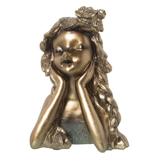 Decorative Figure Alexandra House Living Golden Plastic Girl 18 x 18 x 26 cm