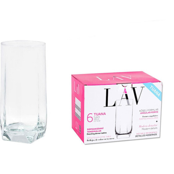 LAV Set of 6 Soft Drink Glasses 330ml Tuana