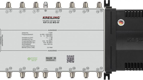 Kreiling KR 5-32 MS-III - 5 inputs - 32 outputs - 950 - 2200 MHz - 5 - 862 MHz - 180-265 V - 500 mA