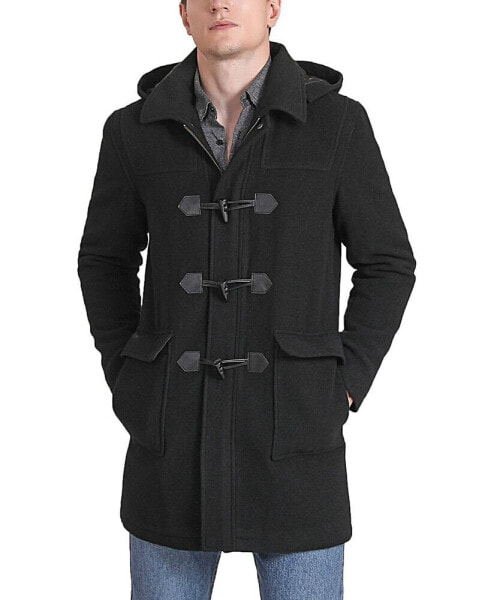 Men Mason Wool Blend Duffle Toggle Coat