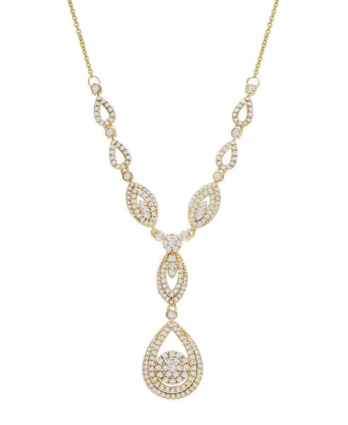 Wrapped in Love diamond Double Drop Pendant 17" in 14k White Gold or 14k Yellow Gold (1-1/2 ct. t.w.), Created for Macy's