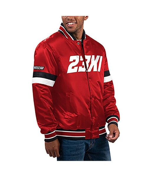 Men's Red Bubba Wallace Home Game Full-Snap Varsity Jacket