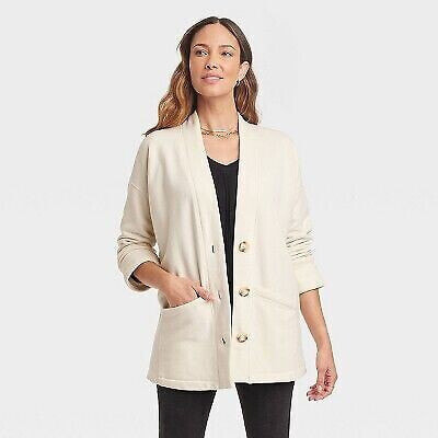 Women's Long Sleeve Fleece Jacket - Knox Rose Cream L