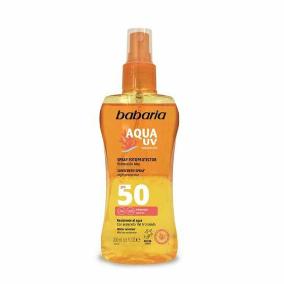 Спрей для тела солнцезащитный Babaria Solar Aqua UV Spf 50 (200 мл)