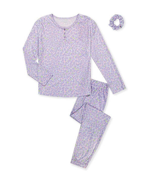 Girls Pajama Set with Scrunchie, 2 Pc.