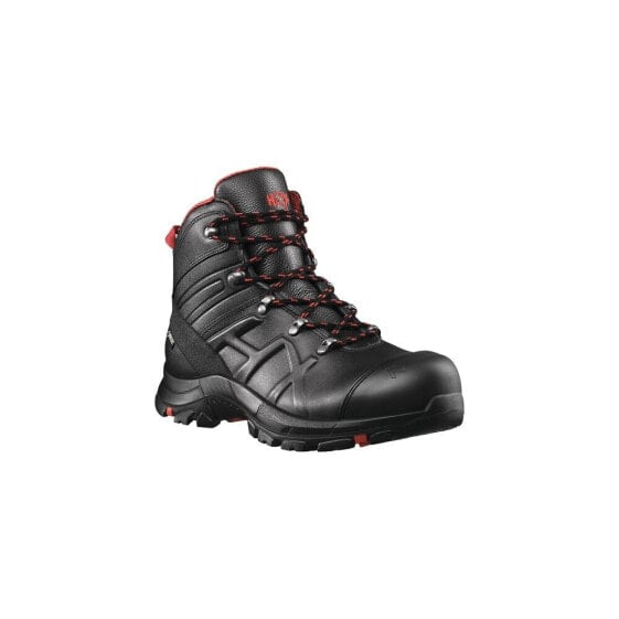 Haix Sicherheitsstiefel BE Safety 54 Mid Größe 8,5 (42,5) schwarz/rot S3 HRO HI CI WR SRC ESD EN ISO 20345 Leder