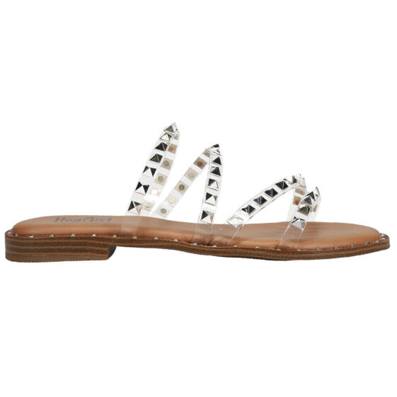 Corkys Beach Please Clear Studded Womens Clear Casual Sandals 41-5525-CLER