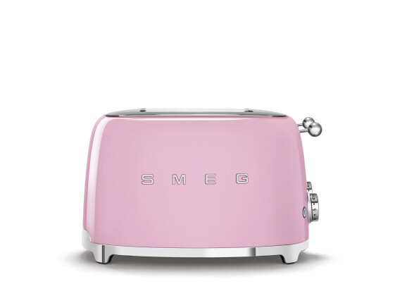 SMEG toaster TSF03PKEU (Pink) - 4 slice(s) - Pink - Steel - Buttons - Level - Rotary - 50's Style - China