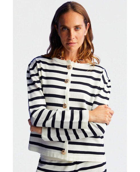 Women's Striped Knitwear Cardigan