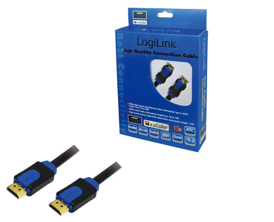 LogiLink CHB1101 - 1 m - Cable - Digital / Display / Video, Network 1 m - 19-pole
