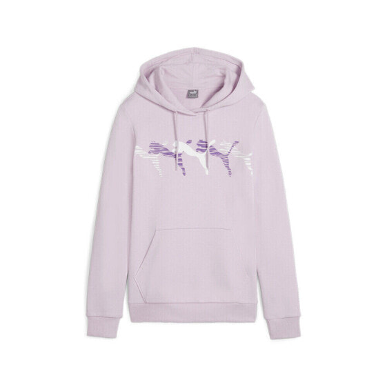 Puma Essentials Logo Lab Pullover Hoodie Womens Purple Casual Outerwear 67793160