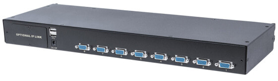 Intellinet Modular 8-Port VGA KVM Switch - For Use with Product Numbers For Use with Product Numbers 507622 - 507738 - 507981 - 507998 - 508025 - 508032 - 508049 & 508056 (Euro 2-pin plug) - Black