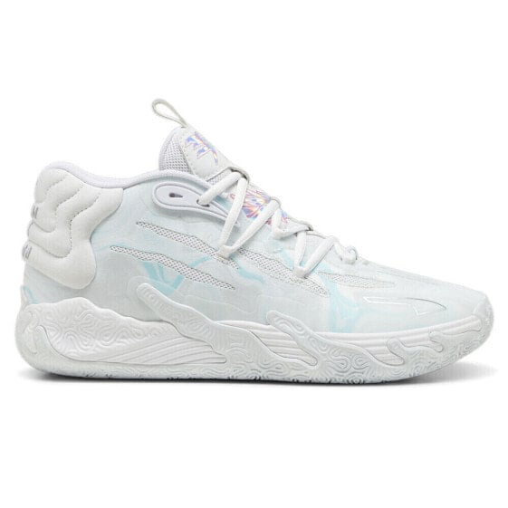 Puma Mb.03 Iridescent Basketball Mens White Sneakers Athletic Shoes 37990401