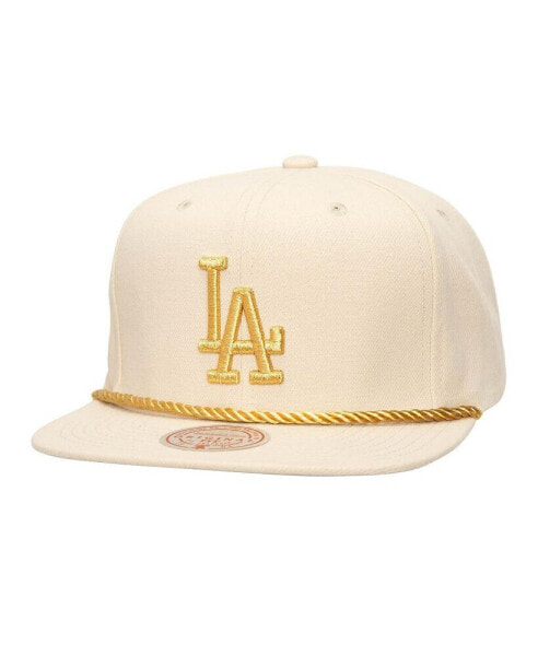 Men's Cream Los Angeles Dodgers Golden Ivory Snapback Hat