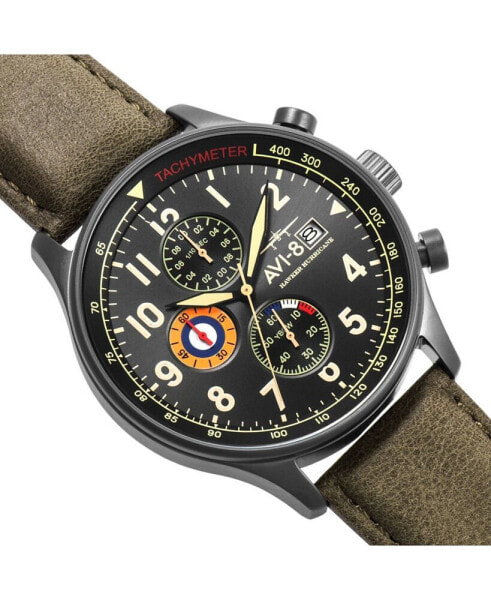 Часы AVI-8 Hurricane Chronograph Army Green