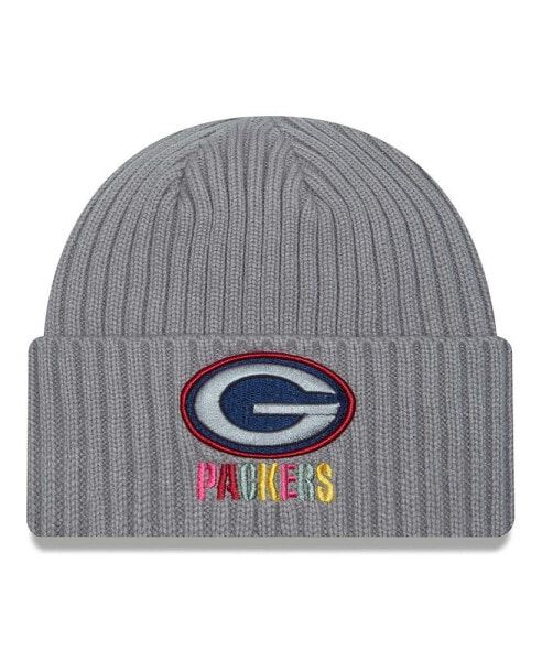 Men's Gray Green Bay Packers Color Pack Multi Cuffed Knit Hat