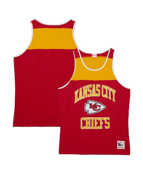 Men's Red, Gold Kansas City Chiefs Heritage Colorblock Tank Top