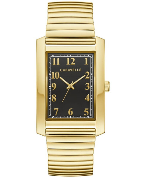 Часы и аксессуары Caravelle Наручные часы Dress Gold-Tone Stainless Steel Expansion Bracelet 30мм