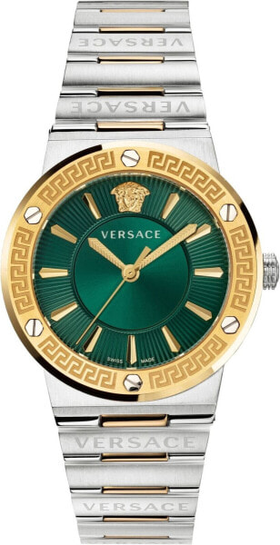 Versace Damen Armbanduhr GRECA LOGO bicolor 38 mm VEVH00720