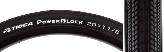 Tioga PowerBlock Tire - 20 x 1-1/8, Clincher, Wire, Black, 60tpi