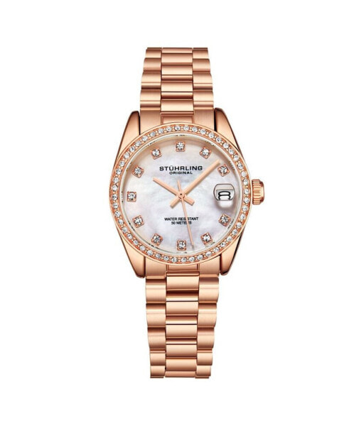 Women's Rose Gold Stainless Steel Bracelet Watch 31mm