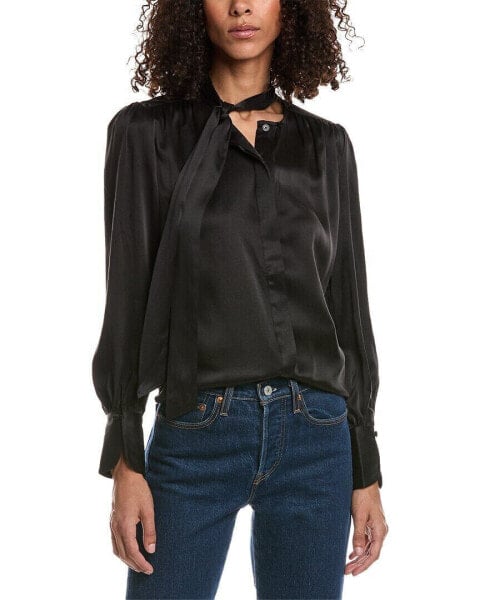 Equipment Badalle Silk Blouse Women's Black Xs