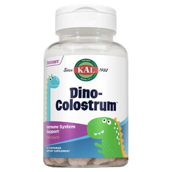 KAL Dino-Colostrum Immunity 60 Chewable Tablets Chocolate