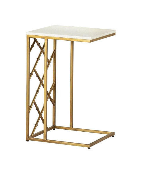 Accent Table with Marble Top