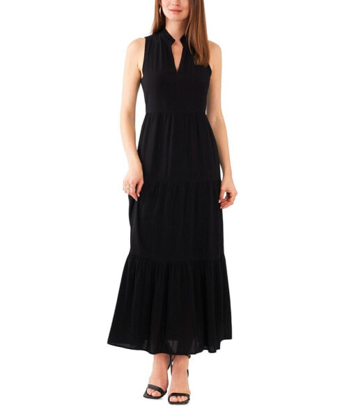 Women's Collared Halter Maxi Dress