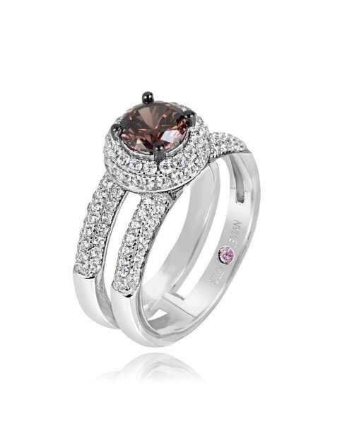 Suzy Levian Sterling Silver Cubic Zirconia Ring