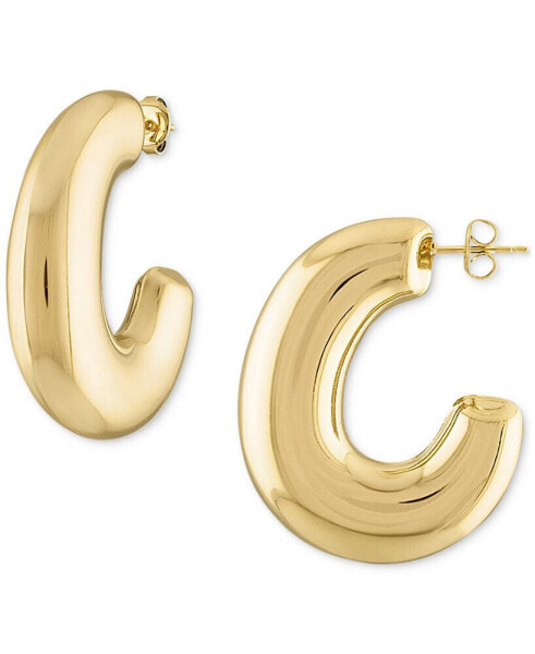 Chunky Anti-Tarnish Hoop Earrings