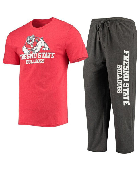 Пижама Concepts Sport Fresno State Bulldogs Heathered Charcoal