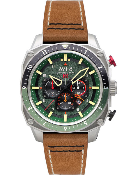 AVI-8 AV-4100-01 Mens Watch Hawker Hunter Dual Time Chronograph 43mm 5ATM