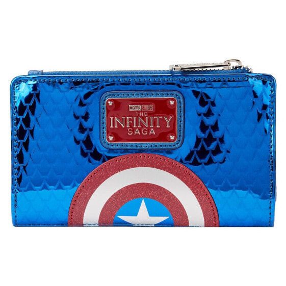 LOUNGEFLY Metallic Captain America Wallet