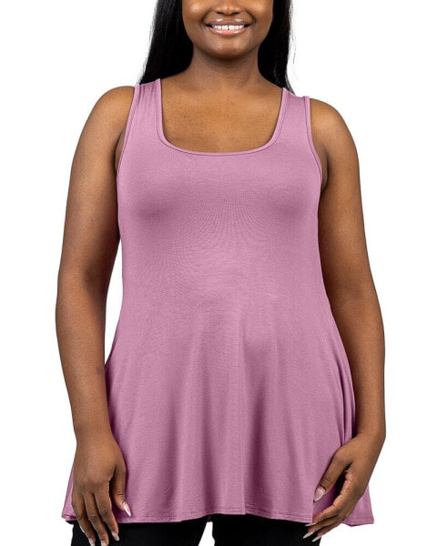 Plus Size Sleeveless Tunic Tank Top