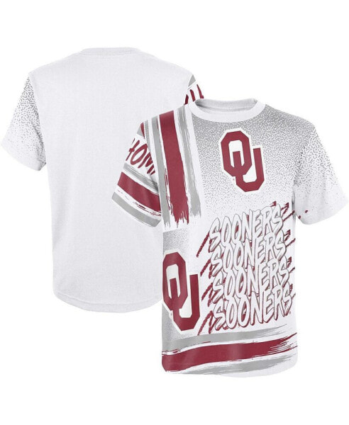 Big Boys White Oklahoma Sooners Gametime Multi-Hit T-shirt