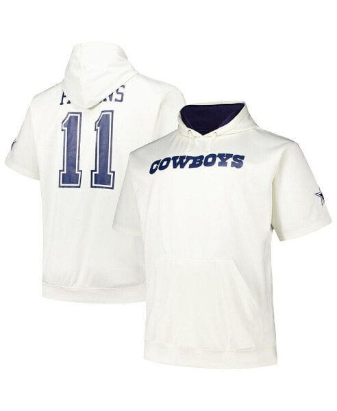 Men's Micah Parsons Cream Dallas Cowboys Big Tall Short Sleeve Hoodie T-Shirt