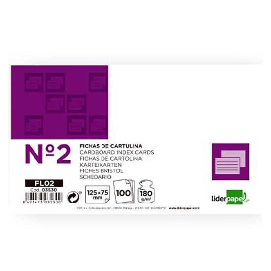 LIDERPAPEL Smooth sheet n2 75 x 125 mm 100 units 180g