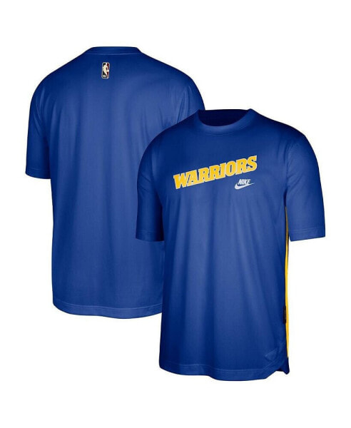 Men's Blue Golden State Warriors Hardwood Classics Pregame Warmup Shooting Performance T-shirt