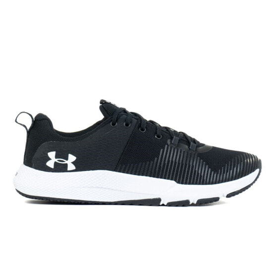 Мужские кроссовки спортивные для бега черные текстильные низкие с белой подошвой Under Armour UA Charged Engage