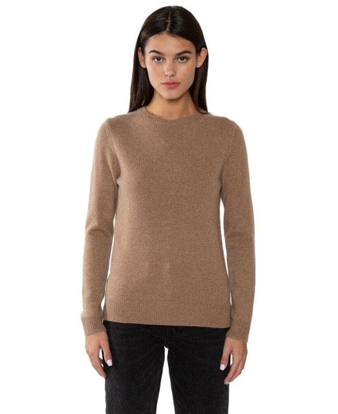 100% Pure Cashmere Extra-ply Cozy Long Sleeve Crew Neck Sweater