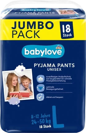 Pyjama Pants Gr. L Jumbopack, 8-12 Jahre (24-50 kg), 18 St